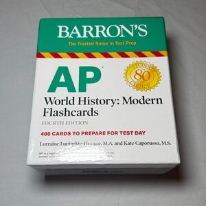 Barron’s AP World History 4th Edition Study Test Prep Flashcards EUC